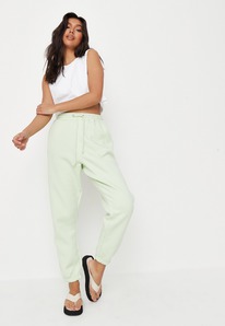 missguided green missguided oversized 90s joggers