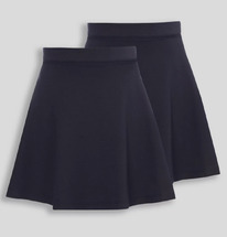 Tuclothing Navy Jersey Skater Skirts 