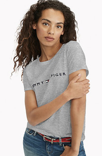 TH ESSENTIAL LOGO T-SHIRT grey heather