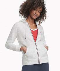 TH ESSENTIAL FLAG HOODIE Grey Heather