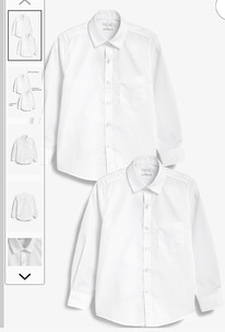 next  2 Pack Long Sleeve School Shirts (3-17yrs)