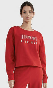 TH CROPPED OVERSIZED SWEATSHIRT Rich Red