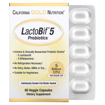California Gold Nutrition, LactoBif 5, , 5  , 60 .