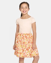 childrensplace Girls Mommy And Me Floral Smocked Fit And Flare Dress - Rosebud