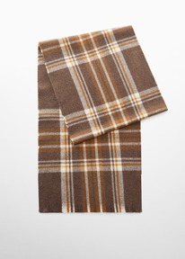 Mangooutlet Bufanda cuadro escocs Marrn