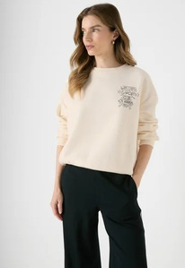 Matalan Papaya Petite Cream Wellness Sweatshirt