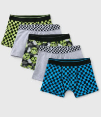 Matalan �����/ 5 Pack Boys Black Graffiti Trunks