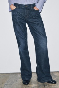 zara JEANS ZW COLLECTION BOOTCUT TIRO BAJO AZUL