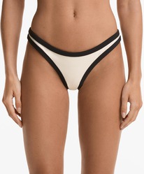 oysho Bikinihose mit mittlerer Abdeckung, kontrastierenden Paspeln und U-Ausschn