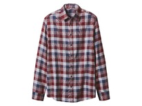 lidl Herren Flanell-Freizeithemd Karo/navy/rot/wei