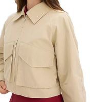 outlet46 kurz geschnittener Damen Trench-Coat cropped Sommer-Jacke mit Baumwolle