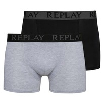 sportspar REPLAY Boxer Style Cuff Logo Herren Boxershorts 2er-Pack I101143-N088