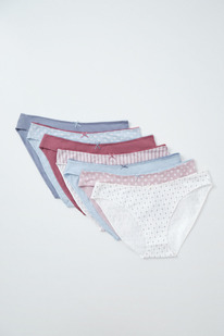 womensecret Pack 7 bragas clásicas algodón estampado femenino