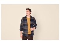 lidl Herren Flanell-Freizeithemd Karo/navy/beige