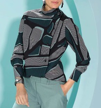 christmann Bluse m.asymmetrischer Knopfleiste, jade